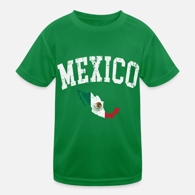 mexico flag map Kids Functional T-Shirt