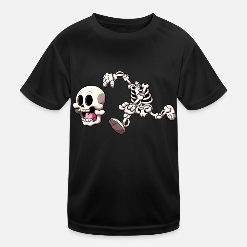 Skelett verlor den Kopf Kinder Funktions-T-Shirt