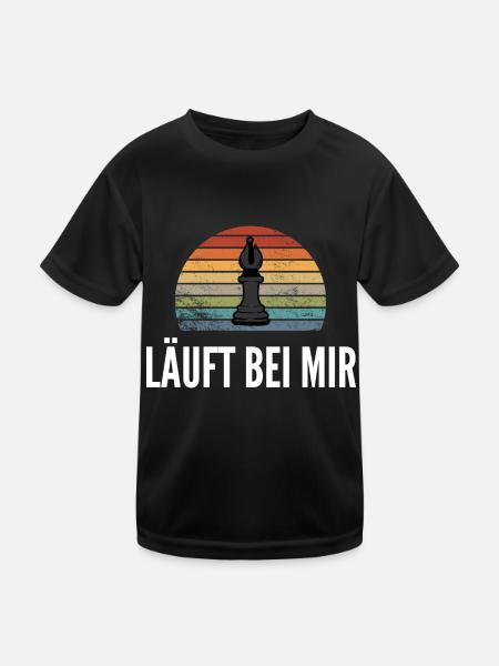 Schach Geschenk Schachspieler Meme Trend - Kinder Funktions-T-Shirt - Schwarz - Vorne
