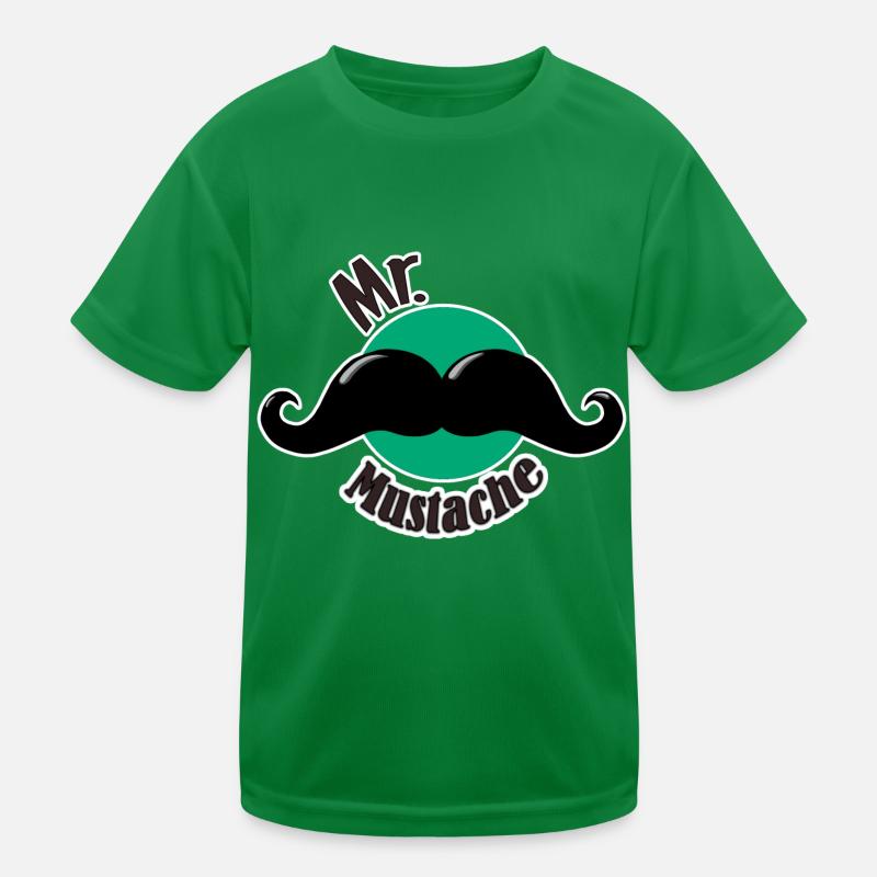 Herr Schnurrbart Kinder Funktions-T-Shirt