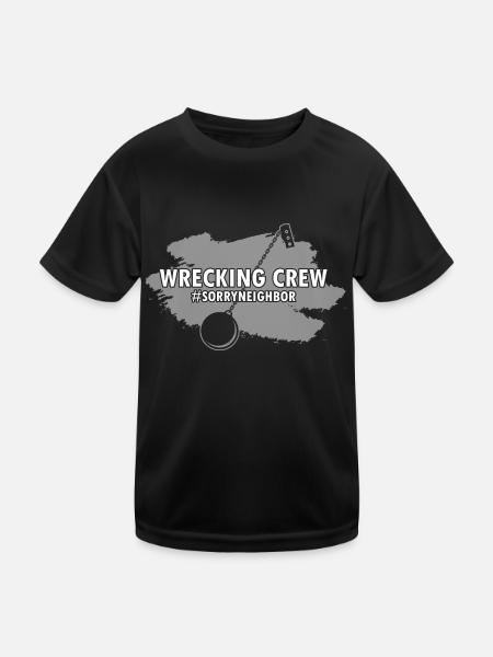 Haus Abriss Design und Haus Renovierung - Kinder Funktions-T-Shirt - Schwarz - Vorne