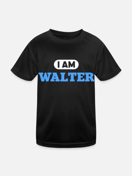 Walter Name Spruch für stolze Walters - Kinder Funktions-T-Shirt - Schwarz - Vorne