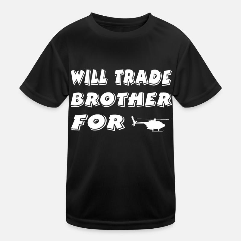 Helicopter Kids Functional T-Shirt