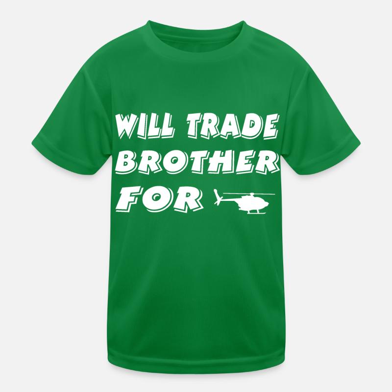 Helicopter Kids Functional T-Shirt