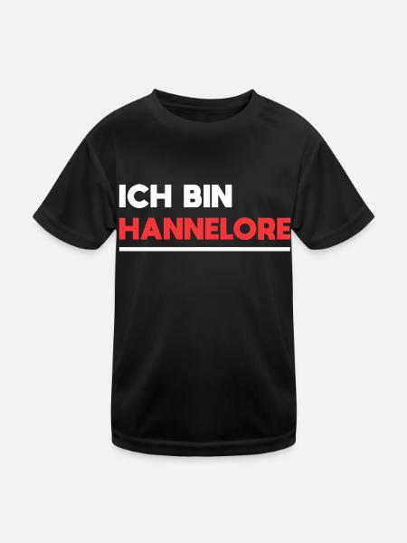Hannelore Name Spruch für stolze Hannelores - Kinder Funktions-T-Shirt - Schwarz - Vorne