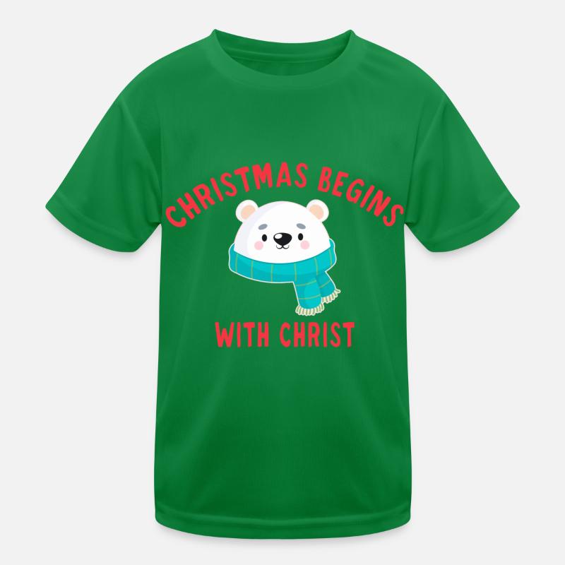 Christmas Begins With Christ T-shirt sport Enfant