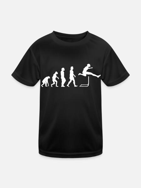 Hürdenlauf Leichtathletik Geschenk Hürdenläufer - Kinder Funktions-T-Shirt - Schwarz - Vorne