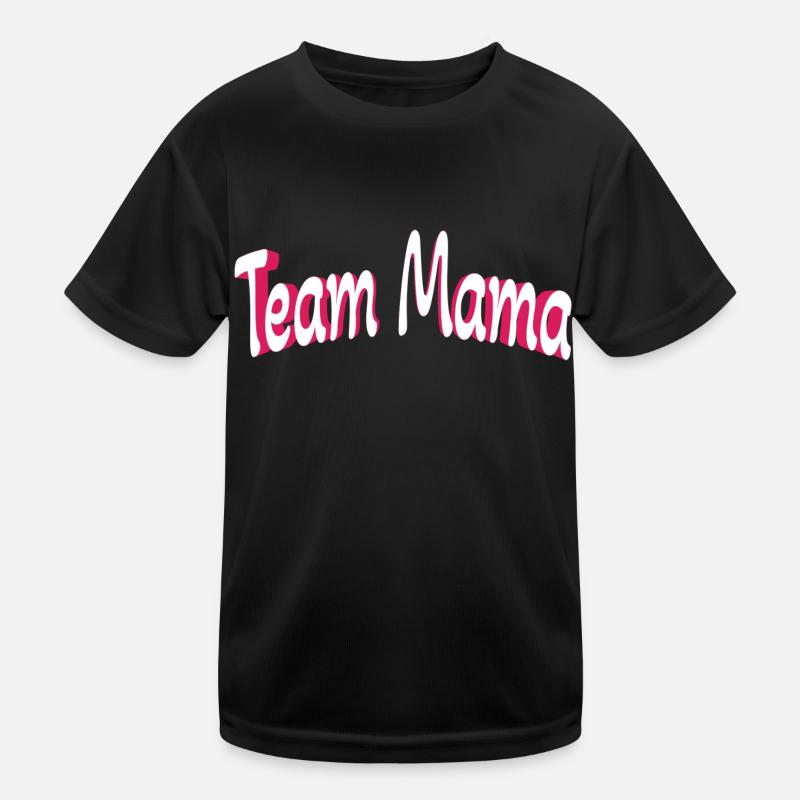 Team Mama Rot Kinder Funktions-T-Shirt