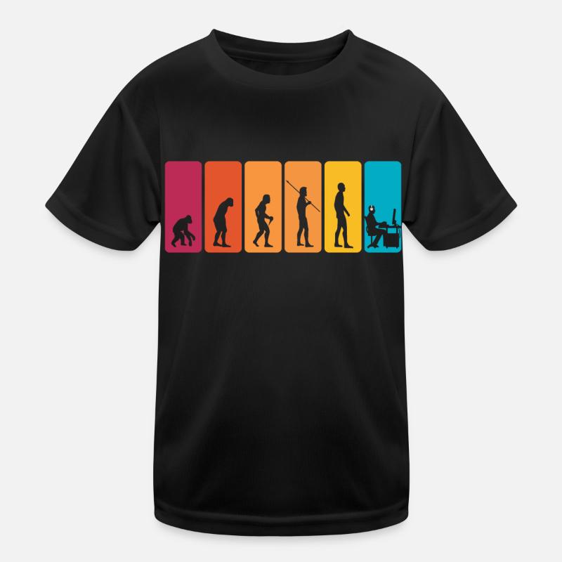 Gamer Evolution Awesome Vintage Evolution Of Man Kinder Funktions-T-Shirt