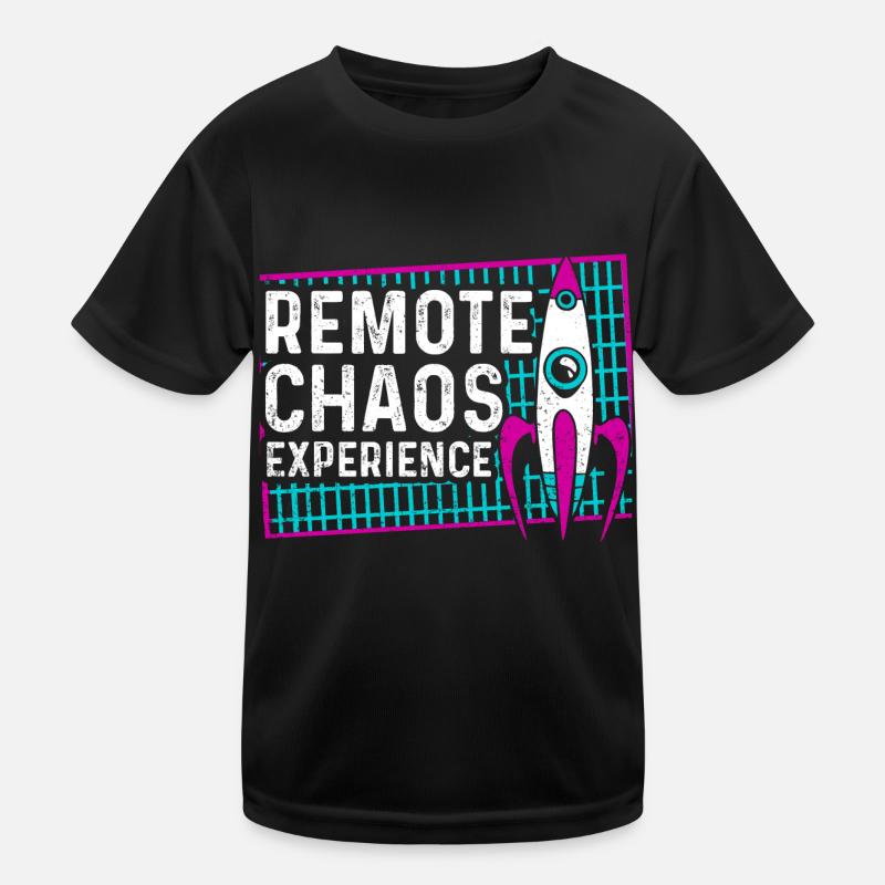 remote chaos experience - CCC Kongress Hacker RC3 - Kinder Funktions-T-Shirt - Schwarz