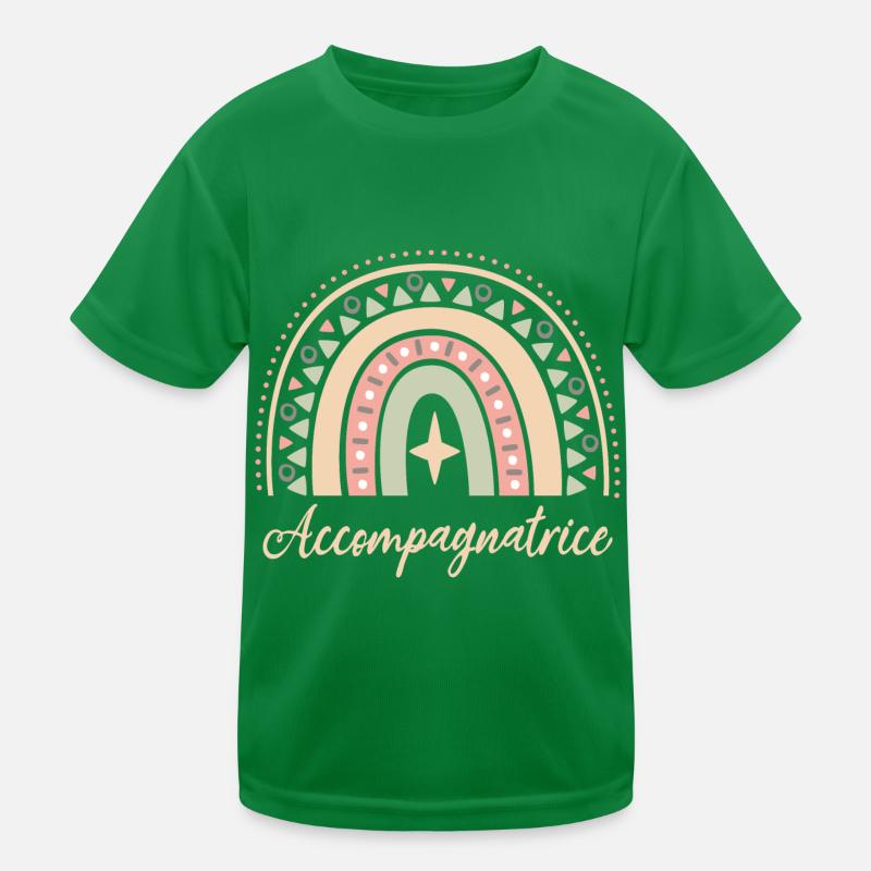 Accompagnatrice. Boho Rainbow accompagnatrice. T-shirt sport Enfant