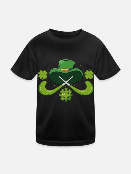 Gardien de but de la Saint-Patrick Sports Hockey sur gazon FR - T-shirt sport Enfant - noir - Devant