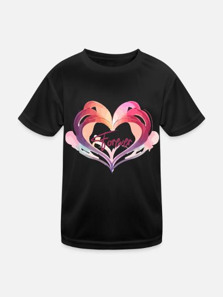 LOVE FOREVER - Kids Functional T-Shirt - black - Front