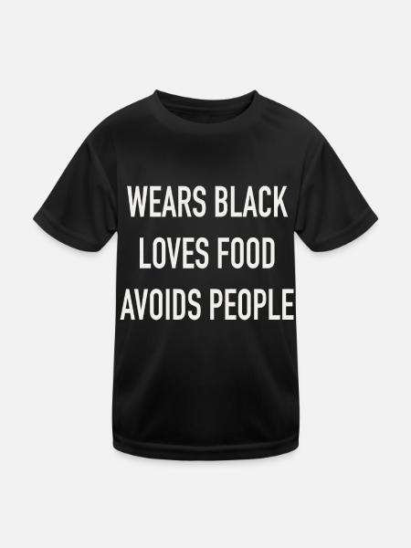 Wears black - Kinder Funktions-T-Shirt - Schwarz - Vorne