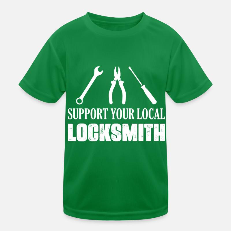 Support Your Local Locksmith Pick Locks Lockpicker Kids Functional T-Shirt