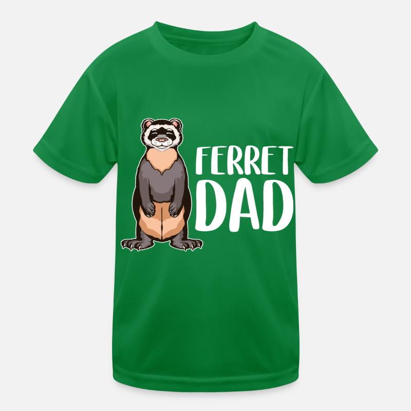 Father's Day Men Funny Cool Ferret Dad Kids Functional T-Shirt