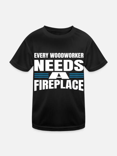 charpentier blague geek abattage travail charpentier scie - T-shirt sport Enfant - noir - Devant