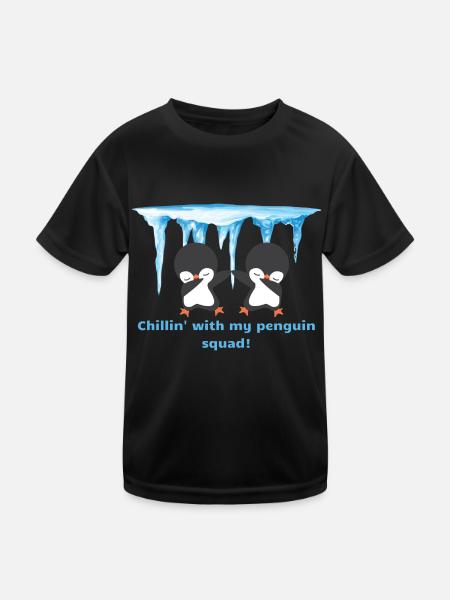 Penguine Squad - T-shirt sport Enfant - noir - Devant