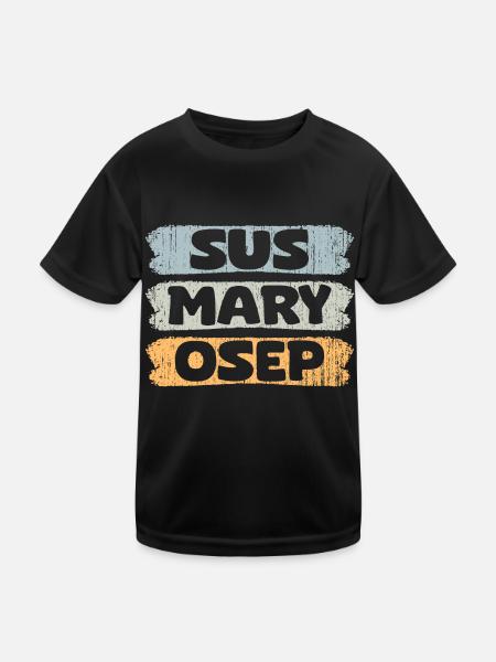 Vintage Sus Mary Osep Pinoy Expression For - Kinder Funktions-T-Shirt - Schwarz - Vorne
