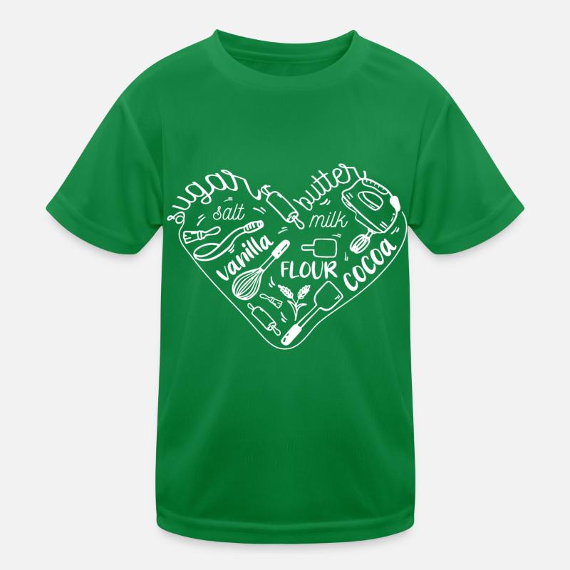 Heart for Baking Kids Functional T-Shirt