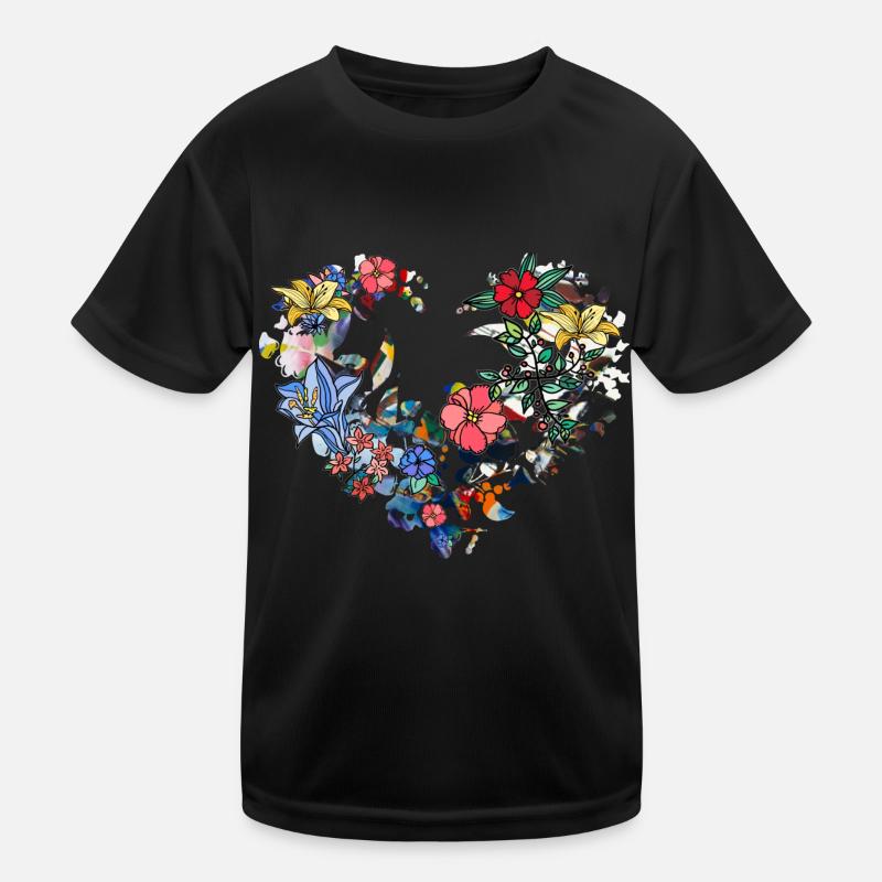 Coeur de fleur, Fleurs,Floral, Fleur T-shirt sport Enfant