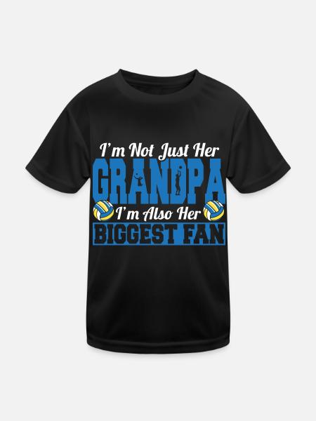 Grandfather I'm Her Grandpa I'm Her Biggest Fan Vo - Kids Functional T-Shirt - black - Front