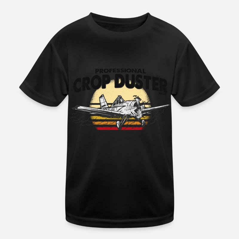 Professioneller Crop Duster Pilot, Antenne Kinder Funktions-T-Shirt