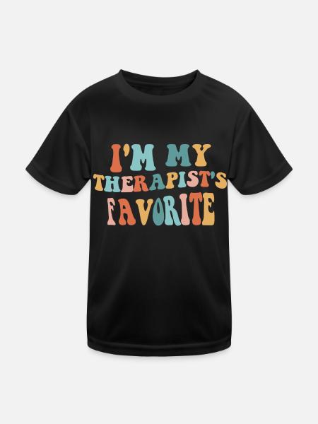 Sarcastic Therapy Saying Humor Therapist - Kids Functional T-Shirt - black - Front