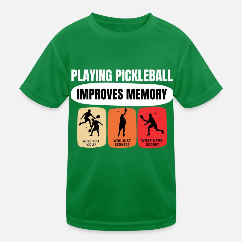 Playing Pickleball Improves Memory Kids Functional T-Shirt