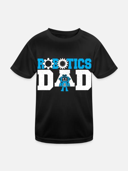Droid Builder Build Robot Father's Day Robotics Da - Kids Functional T-Shirt - black - Front