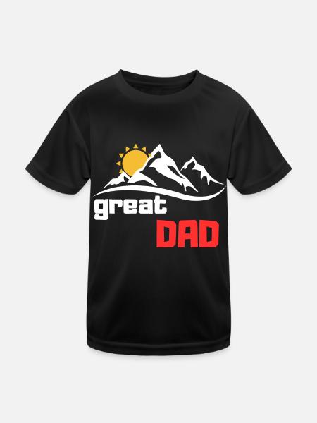 Toller Papa - Kinder Funktions-T-Shirt - Schwarz - Vorne
