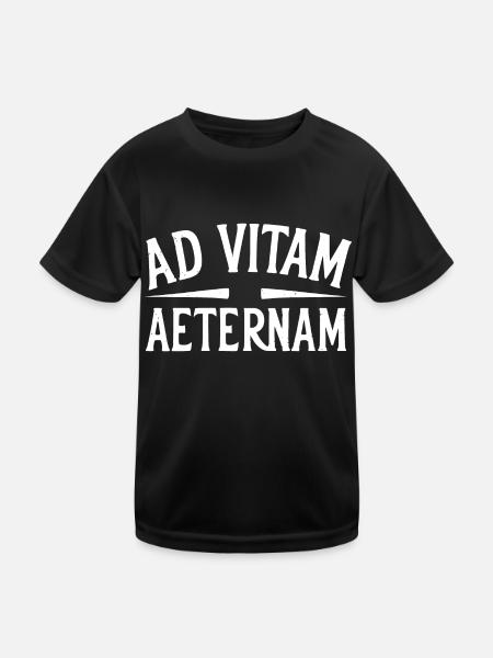 Ad vitam aeternam - T-shirt sport Enfant - noir - Devant