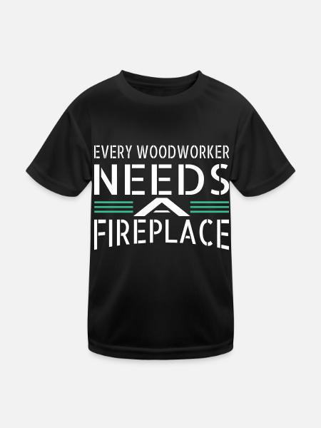 Funny Carpenter Carpenter Funny Tshirts Lumberman - Kids Functional T-Shirt - black - Front