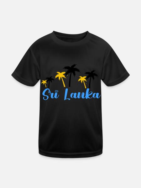 sri lanka 1 - Kinder Funktions-T-Shirt - Schwarz - Vorne