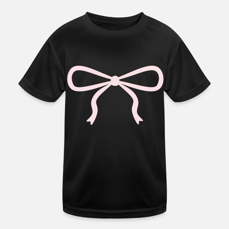 Cute Pink Bow - Kids Functional T-Shirt - black