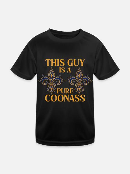 Ce gars est une pure fierté et charisme de Coonass - T-shirt sport Enfant - noir - Devant