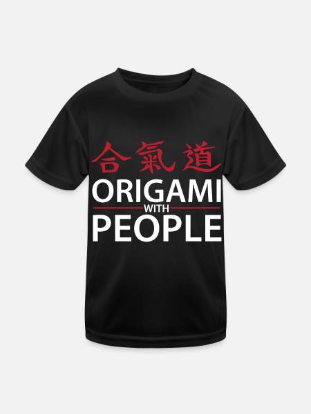 Aikido Martial Arts Gift - Kids Functional T-Shirt - black - Front