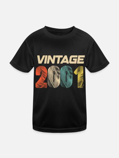Vintage 2001 Retro - Best Seller - Kids Functional T-Shirt - black - Front
