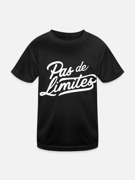 Pas de limites - T-shirt sport Enfant - noir - Devant