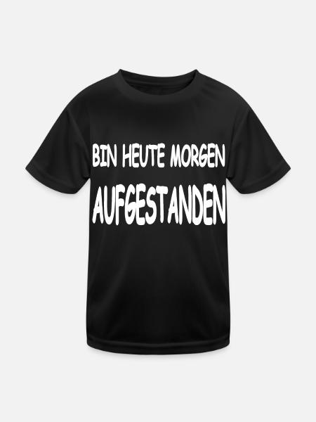 Party - Kinder Funktions-T-Shirt - Schwarz - Vorne