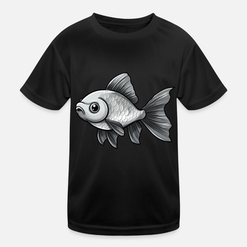 Silver Schleierschwanz Goldfisch Kinder Funktions-T-Shirt