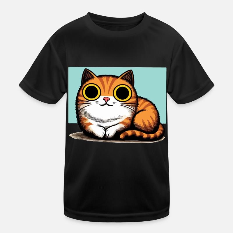 Chat mignon avec de grands yeux T-shirt sport Enfant