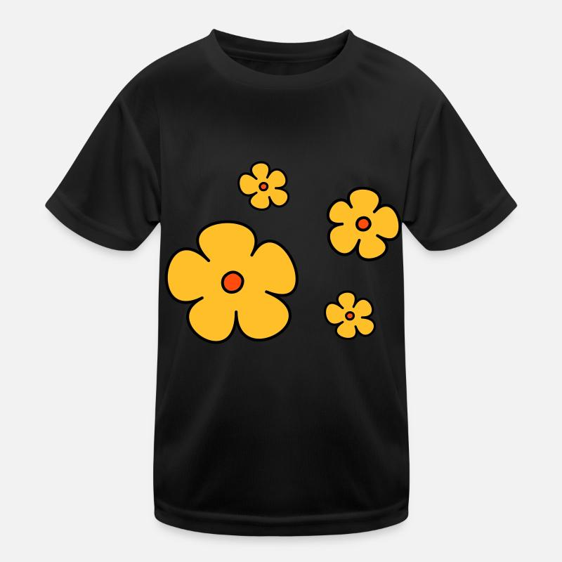 Flowers tricolor Kids Functional T-Shirt