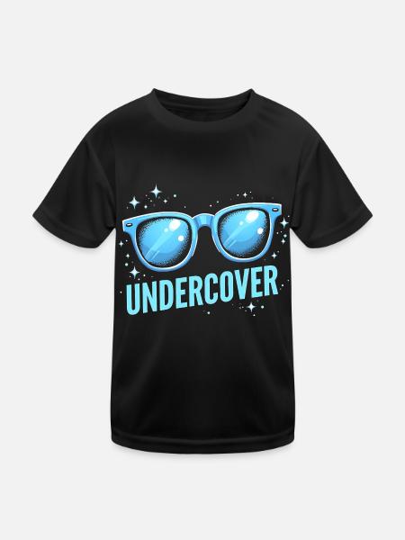 Undercover Costume - Sunglasses Fun - Kids Functional T-Shirt - black - Front
