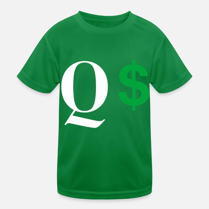 Letter q dollar Kids Functional T-Shirt
