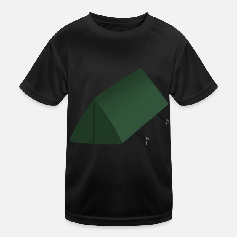 Grünes Zelt Kinder Funktions-T-Shirt