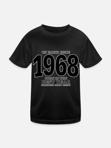 On Earth since 1968 (black) - Kinder Funktions-T-Shirt - Schwarz - Vorne