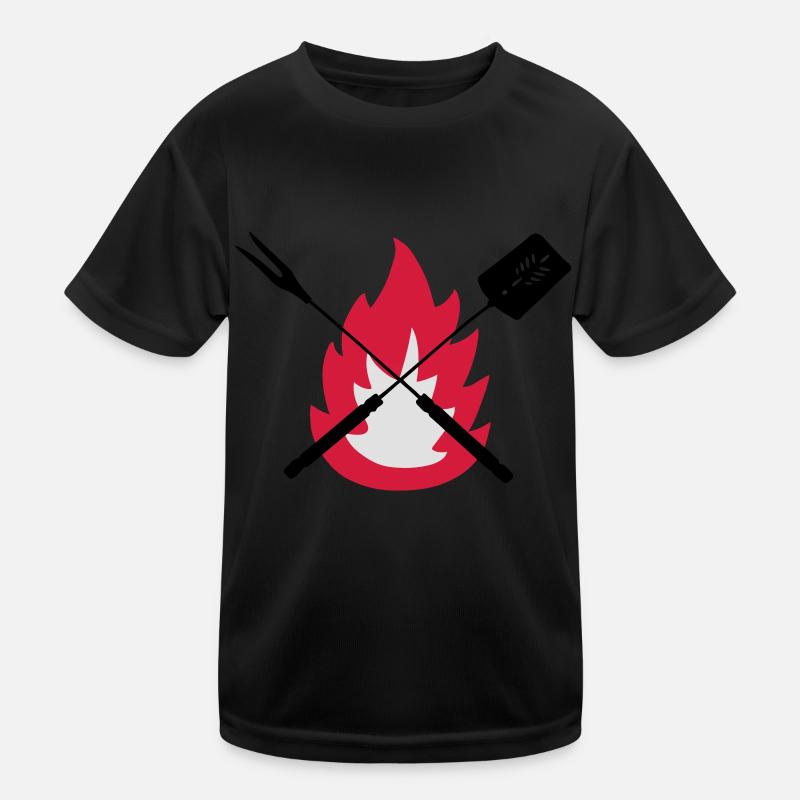 bbq cook tools fire on BBQ best gift idea Kids Functional T-Shirt