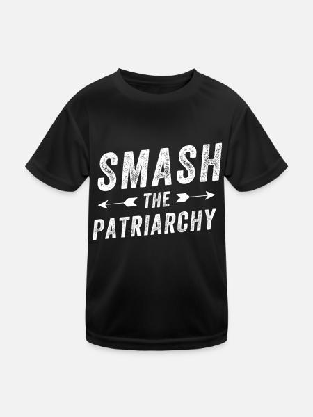 Smash the Patriarchy - Kids Functional T-Shirt - black - Front