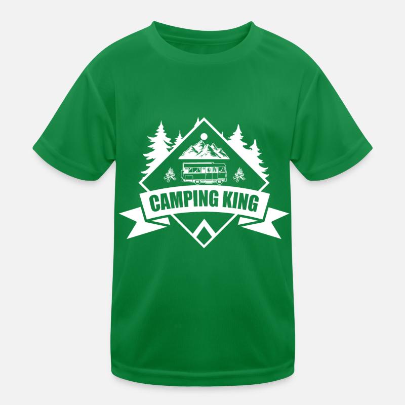 Camping King Camper Gift Adventure Kids Functional T-Shirt